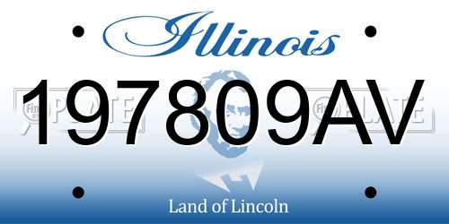 197809AV Illinois License Plate