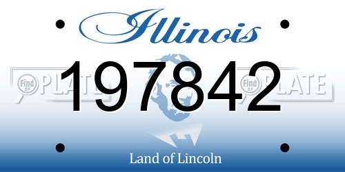 197842 Illinois License Plate