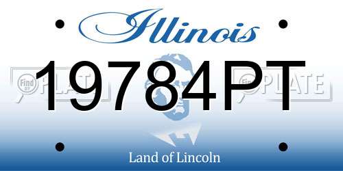 19784PT Illinois License Plate
