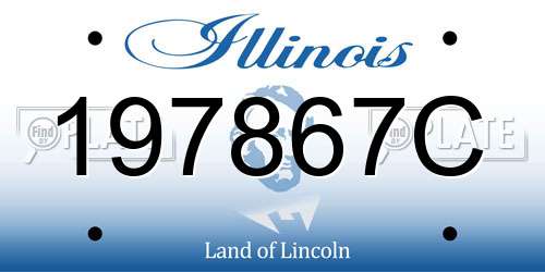 197867C Illinois License Plate