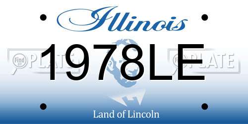 1978LE Illinois License Plate