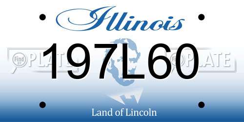 197L60 Illinois License Plate