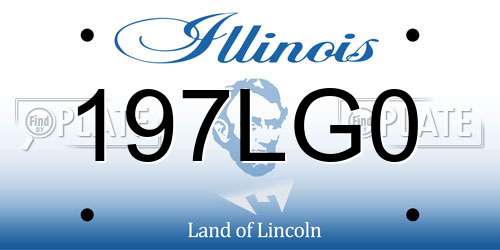 197LG0 Illinois License Plate