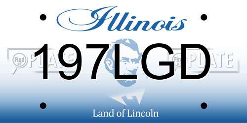 197LGD Illinois License Plate