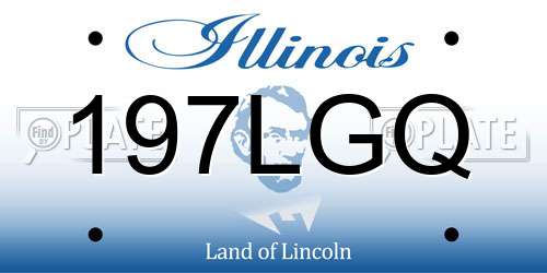 197LGQ Illinois License Plate