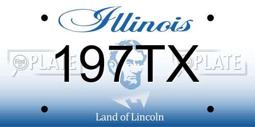 197TX Illinois License Plate