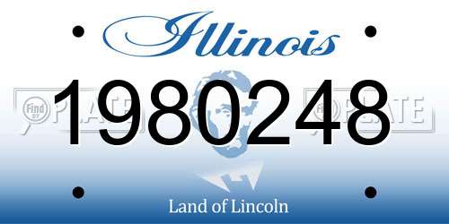 1980248 Illinois License Plate