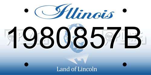 1980857B Illinois License Plate