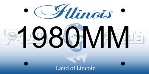 1980MM Illinois License Plate