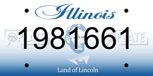 1981661 Illinois License Plate