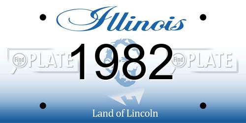 1982 Illinois License Plate