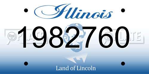 1982760 Illinois License Plate