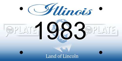 1983 Illinois License Plate