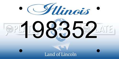 198352 Illinois License Plate