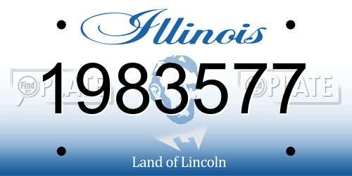 1983577 Illinois License Plate