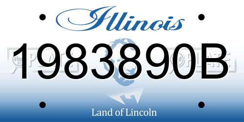 1983890B Illinois License Plate