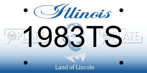 1983TS Illinois License Plate