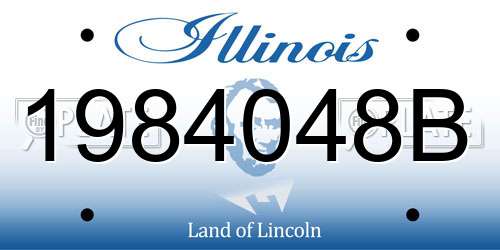 1984048B Illinois License Plate