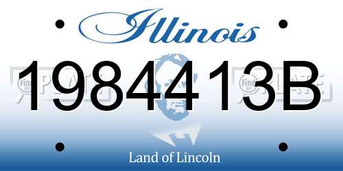 1984413B Illinois License Plate