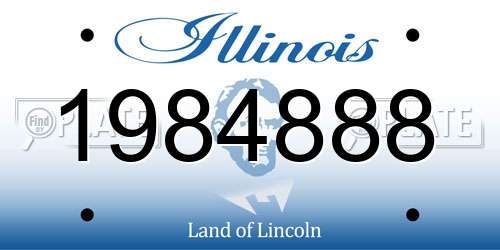 1984888 Illinois License Plate