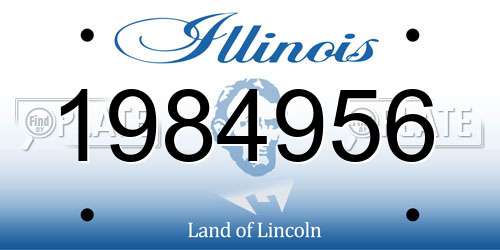 1984956 Illinois License Plate