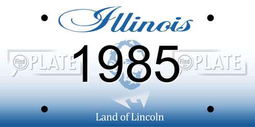 1985 Illinois License Plate