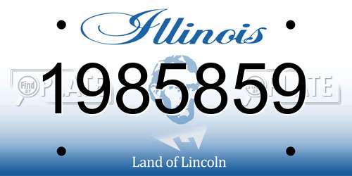 1985859 Illinois License Plate