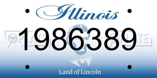 1986389 Illinois License Plate