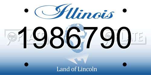 1986790 Illinois License Plate