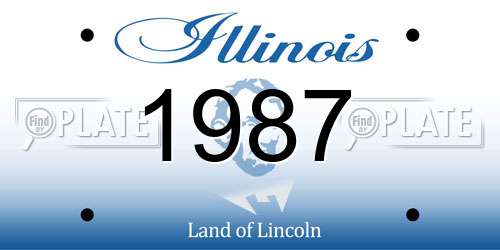 1987 Illinois License Plate