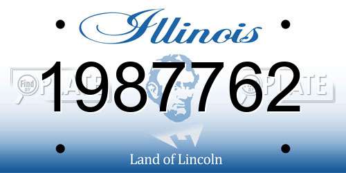1987762 Illinois License Plate