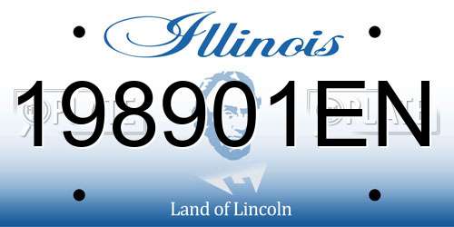 198901EN Illinois License Plate