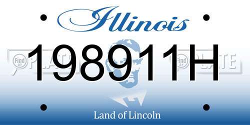 198911H Illinois License Plate