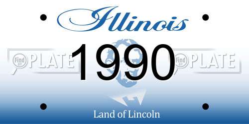 1990 Illinois License Plate