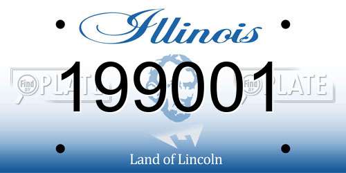 199001 Illinois License Plate