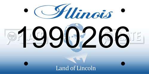 1990266 Illinois License Plate