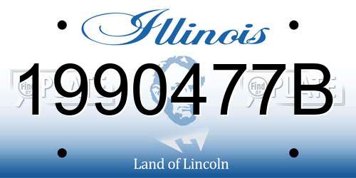 1990477B Illinois License Plate