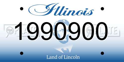 1990900 Illinois License Plate