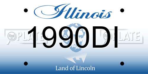 1990DI Illinois License Plate