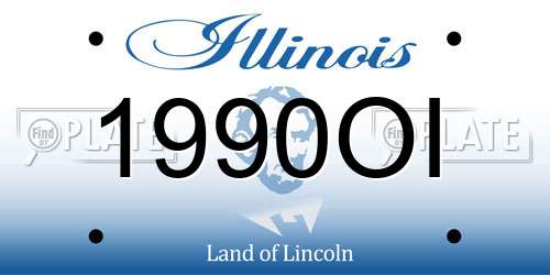 1990OI Illinois License Plate