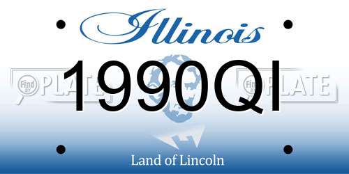 1990QI Illinois License Plate