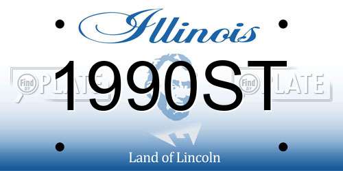 1990ST Illinois License Plate