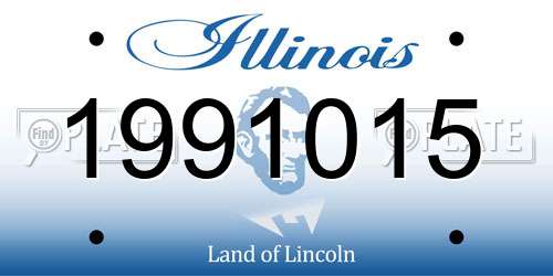 1991015 Illinois License Plate