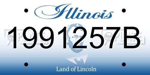 1991257B Illinois License Plate