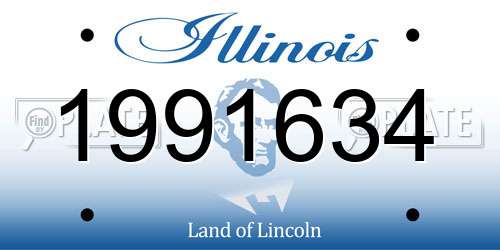 1991634 Illinois License Plate