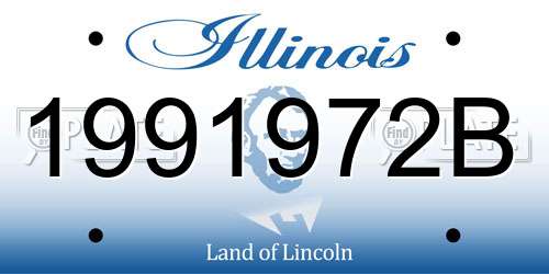 1991972B Illinois License Plate