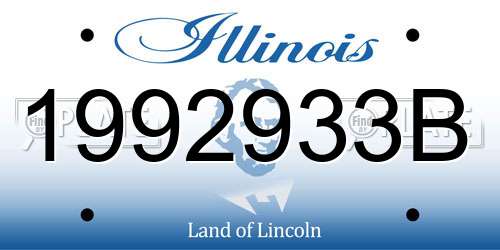 1992933B Illinois License Plate