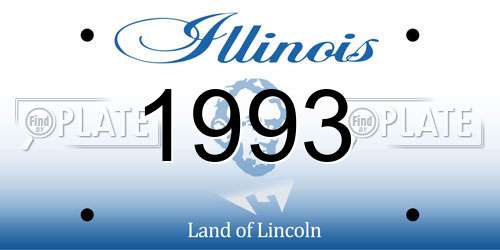 1993 Illinois License Plate