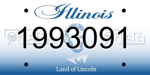 1993091 Illinois License Plate