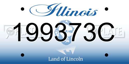 199373C Illinois License Plate